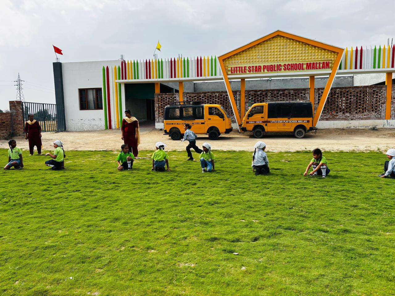 Children playing and learning at Little Star Public School Mallan